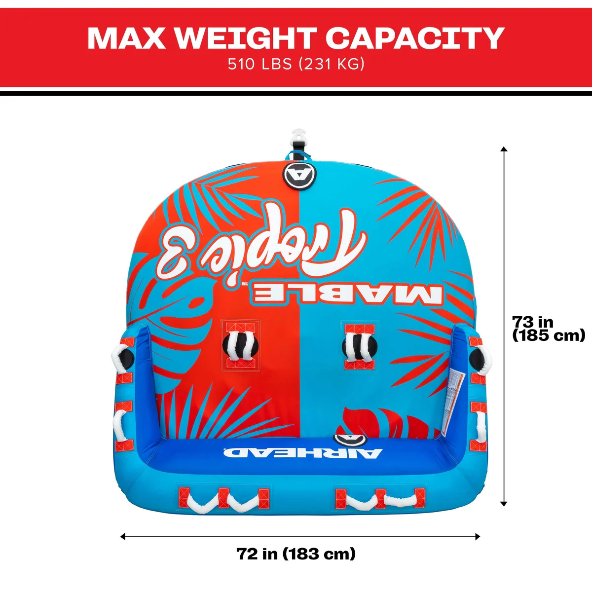 Mable® Tropic 3 | 1-3 Rider Towable Tube for Boating *Walmart Exclusive* - Image 7