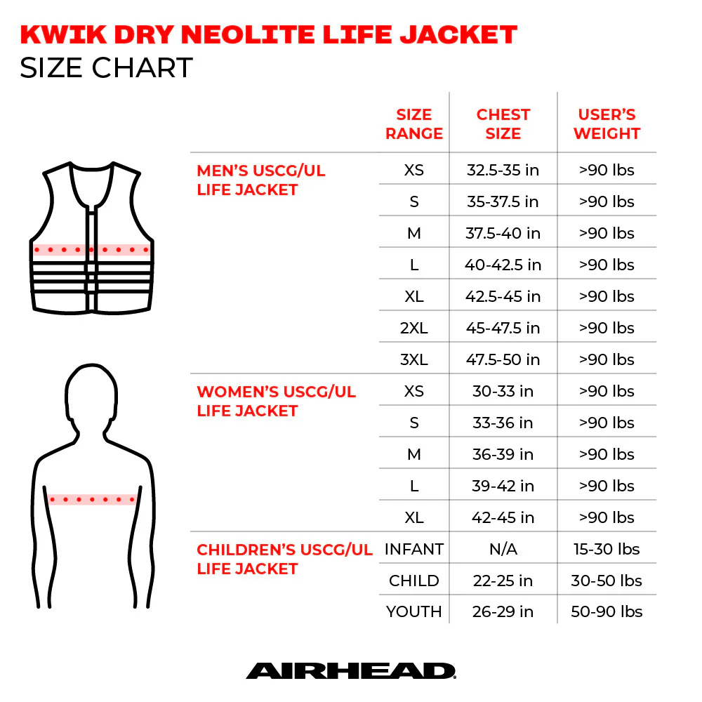 Swoosh Neolite Kwik-Dry Life Jacket Vest | Child-Adult - Image 15